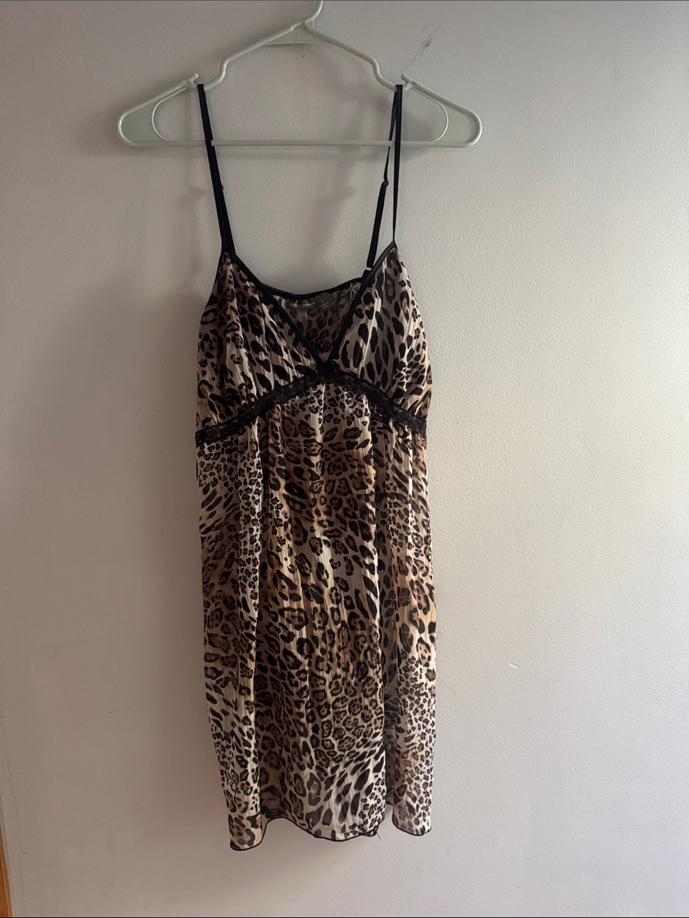 APT 9• leopard baby doll lingerie dress